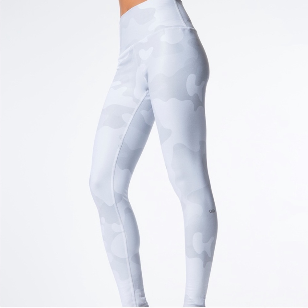 White / Gray camo ALO leggings